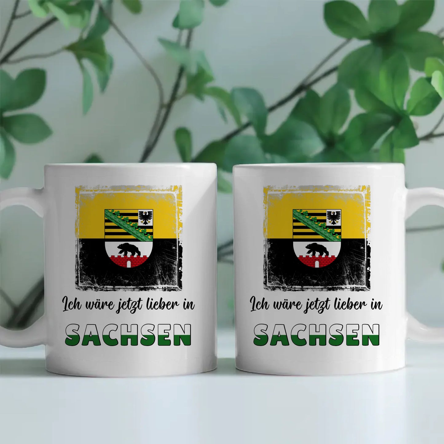 Kaffetasse Wäre jetzt lieber in Sachsen Tasse Lustig