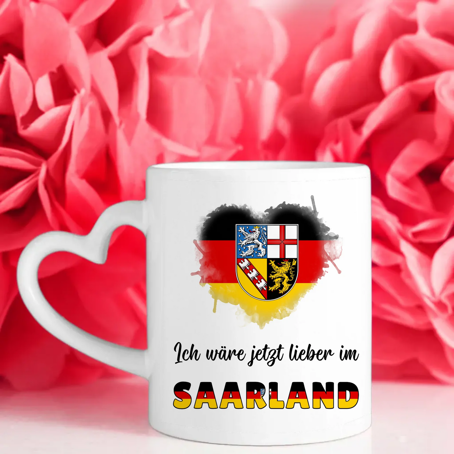 Kaffetasse Wäre jetzt lieber in Saarland Tasse Lustig