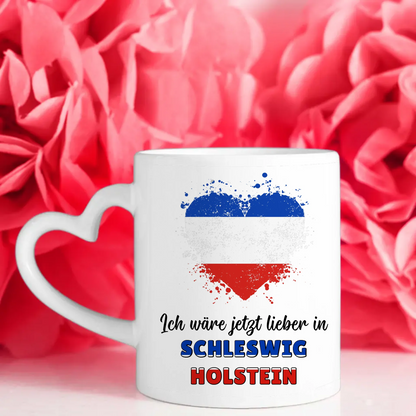 Kaffetasse Wäre jetzt lieber in Schleswig-Holstein Tasse Lustig