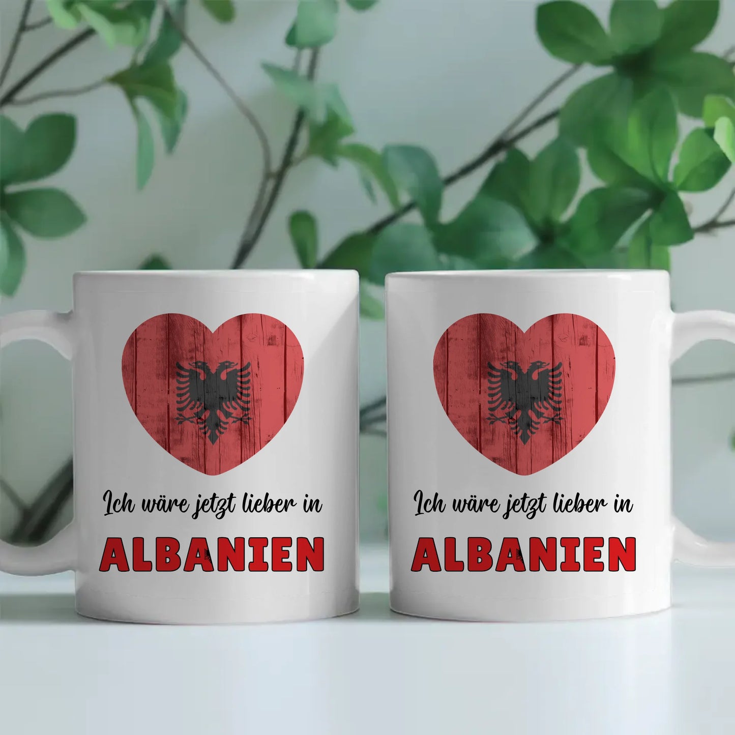 Kaffetasse Wäre jetzt lieber in Albanien Tasse Lustig