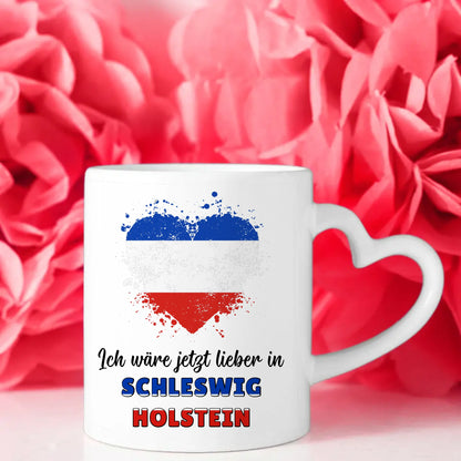 Kaffetasse Wäre jetzt lieber in Schleswig-Holstein Tasse Lustig