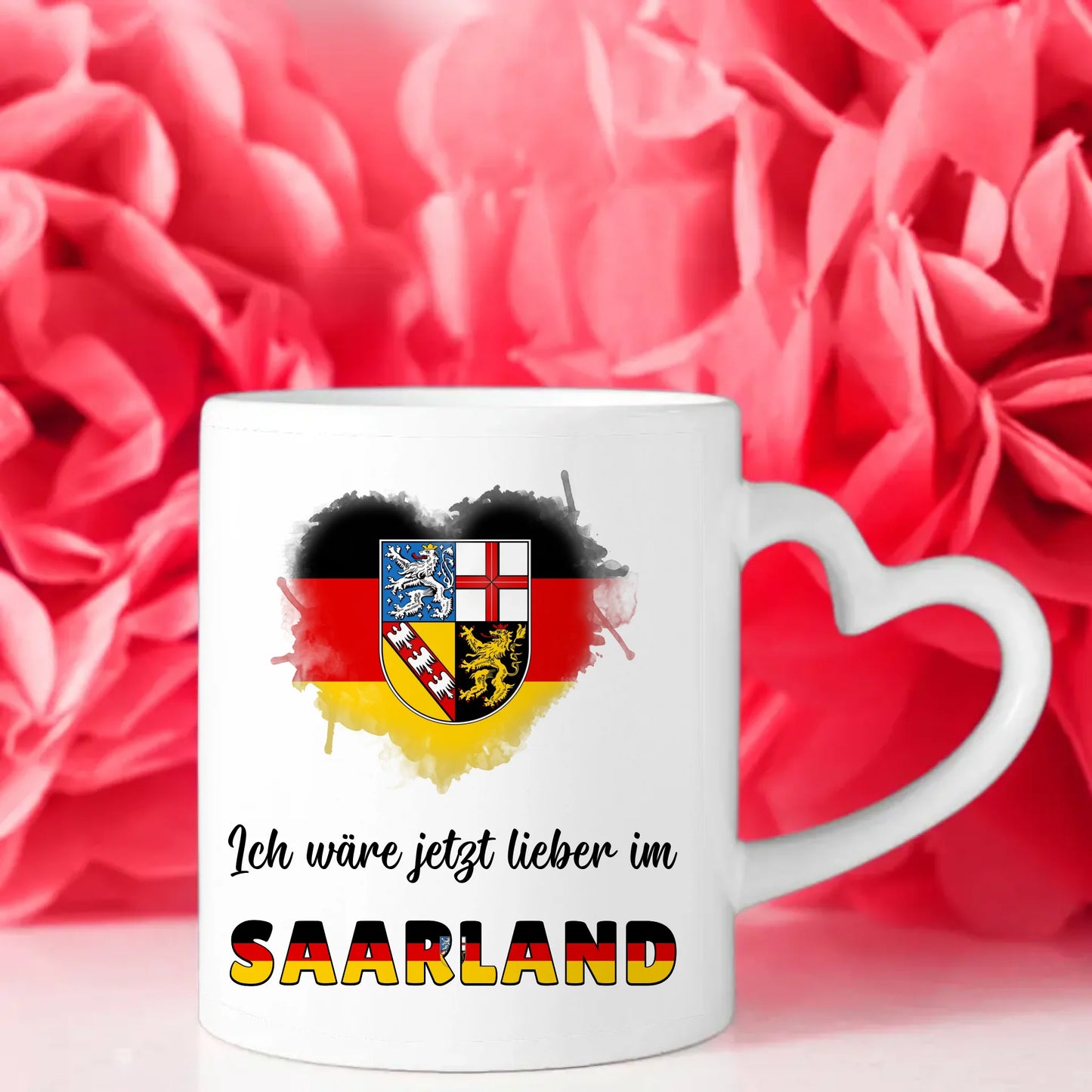 Kaffetasse Wäre jetzt lieber in Saarland Tasse Lustig
