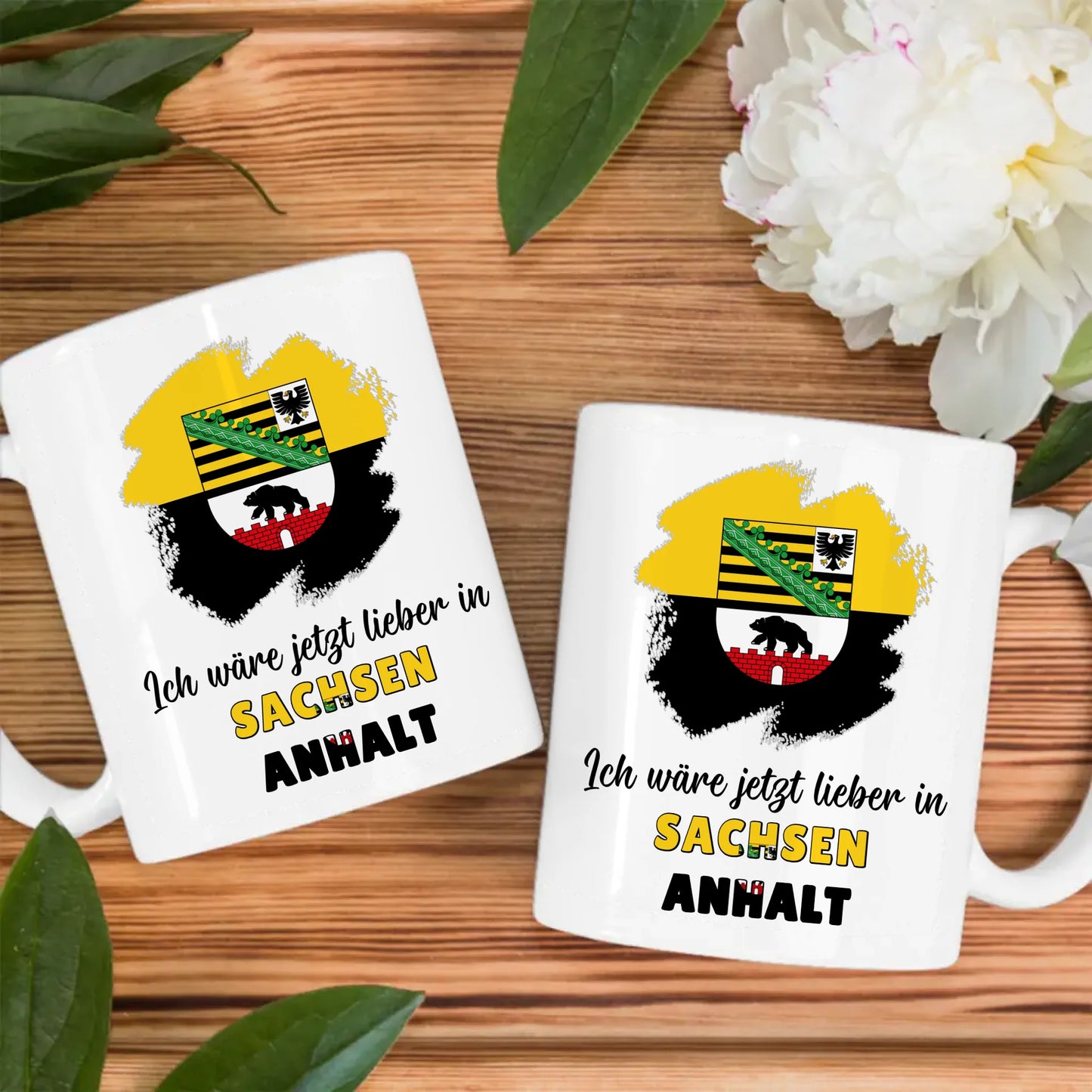 Kaffetasse Wäre jetzt lieber in Sachsen-Anhalt Tasse Lustig