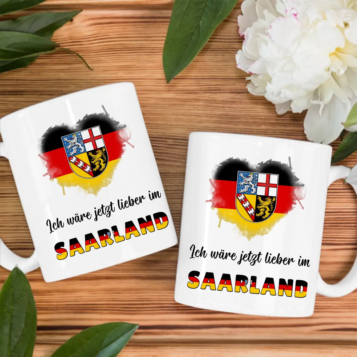 Kaffetasse Wäre jetzt lieber in Saarland Tasse Lustig