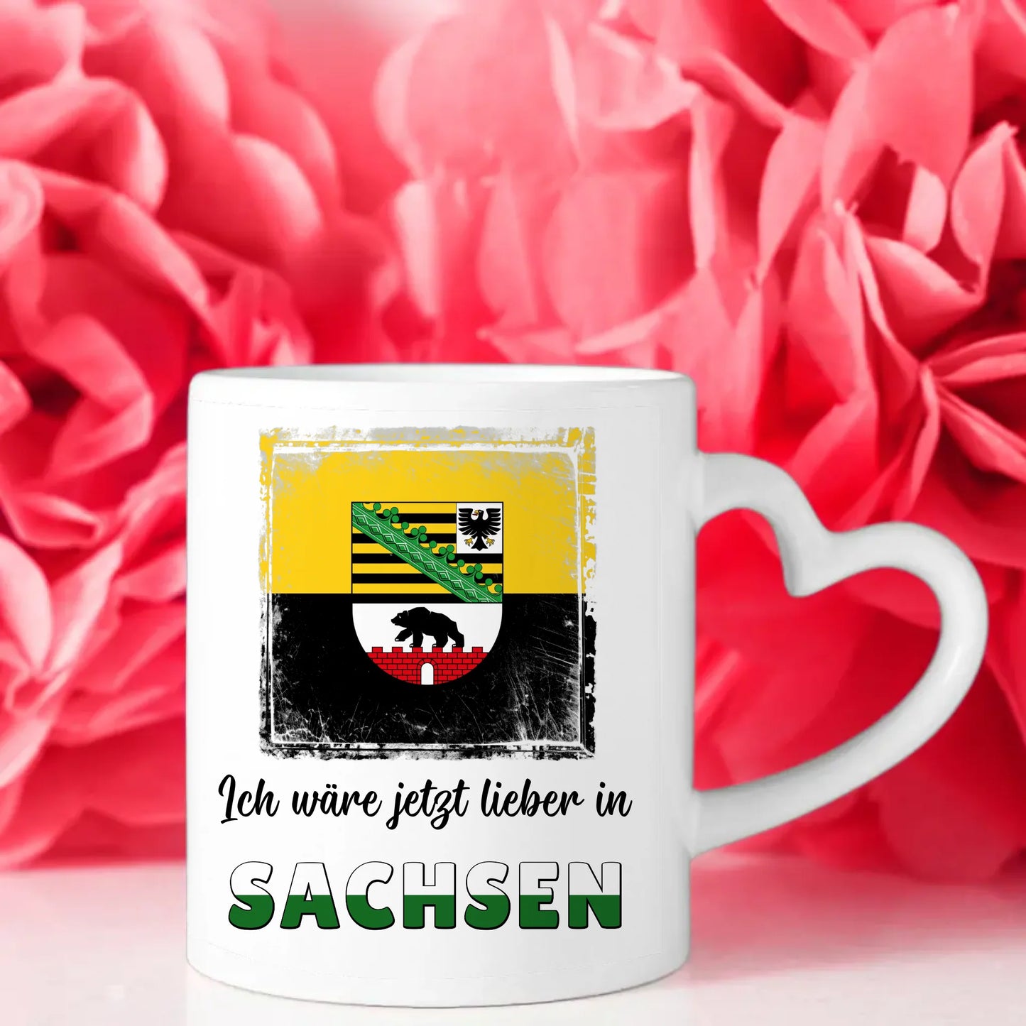 Kaffetasse Wäre jetzt lieber in Sachsen Tasse Lustig