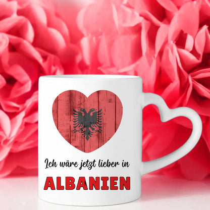 Kaffetasse Wäre jetzt lieber in Albanien Tasse Lustig