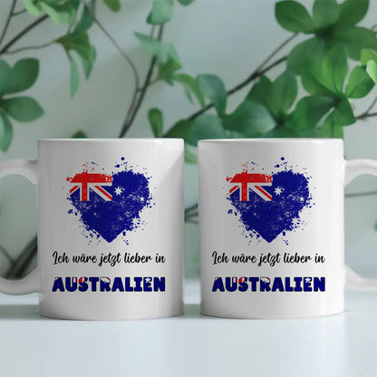 Kaffetasse Wäre jetzt lieber in Australien Tasse Lustig