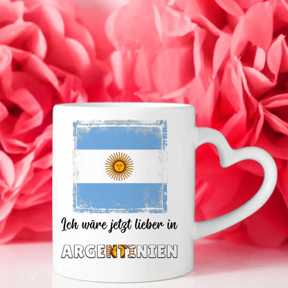 Kaffetasse Wäre jetzt lieber in Argentinien Tasse Lustig
