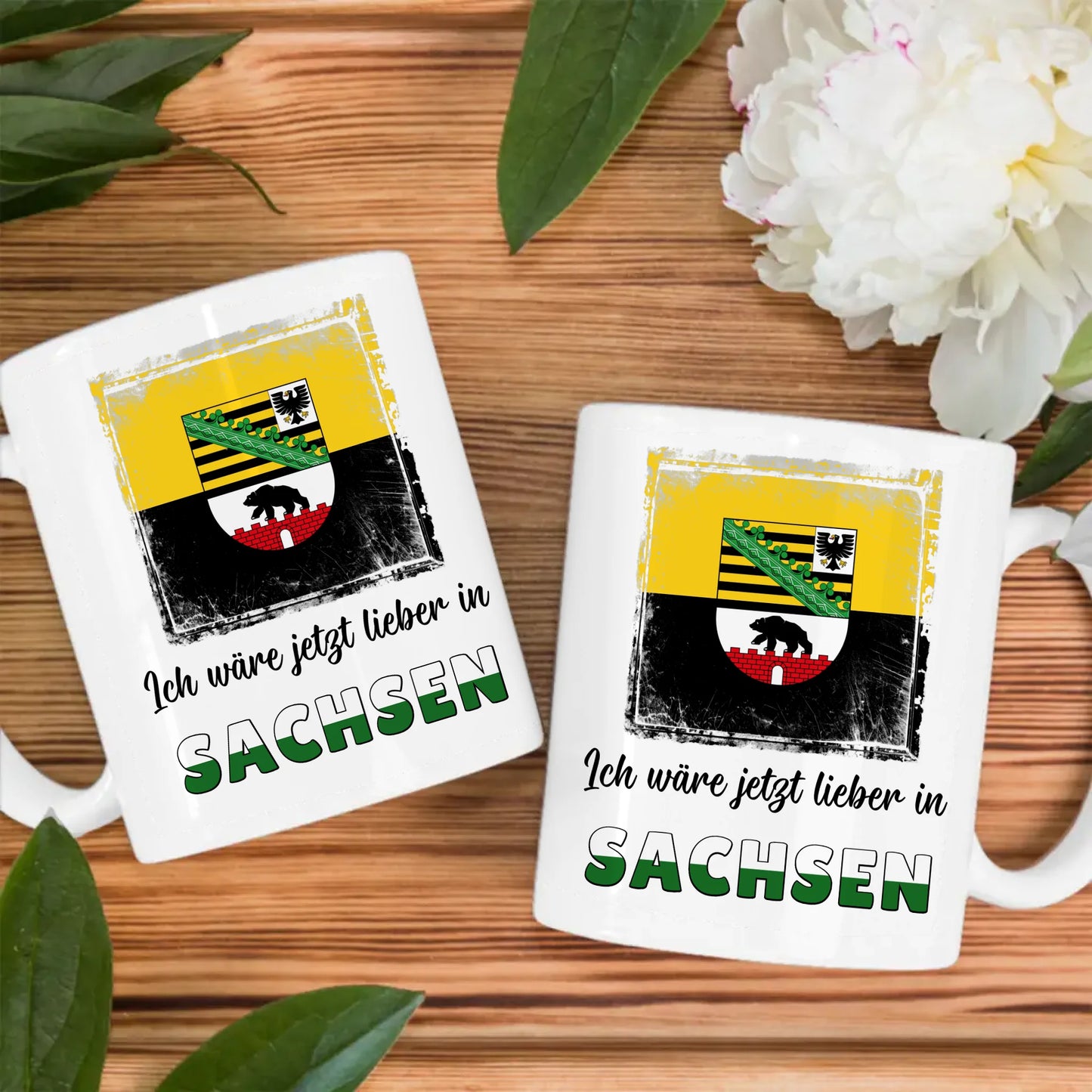 Kaffetasse Wäre jetzt lieber in Sachsen Tasse Lustig