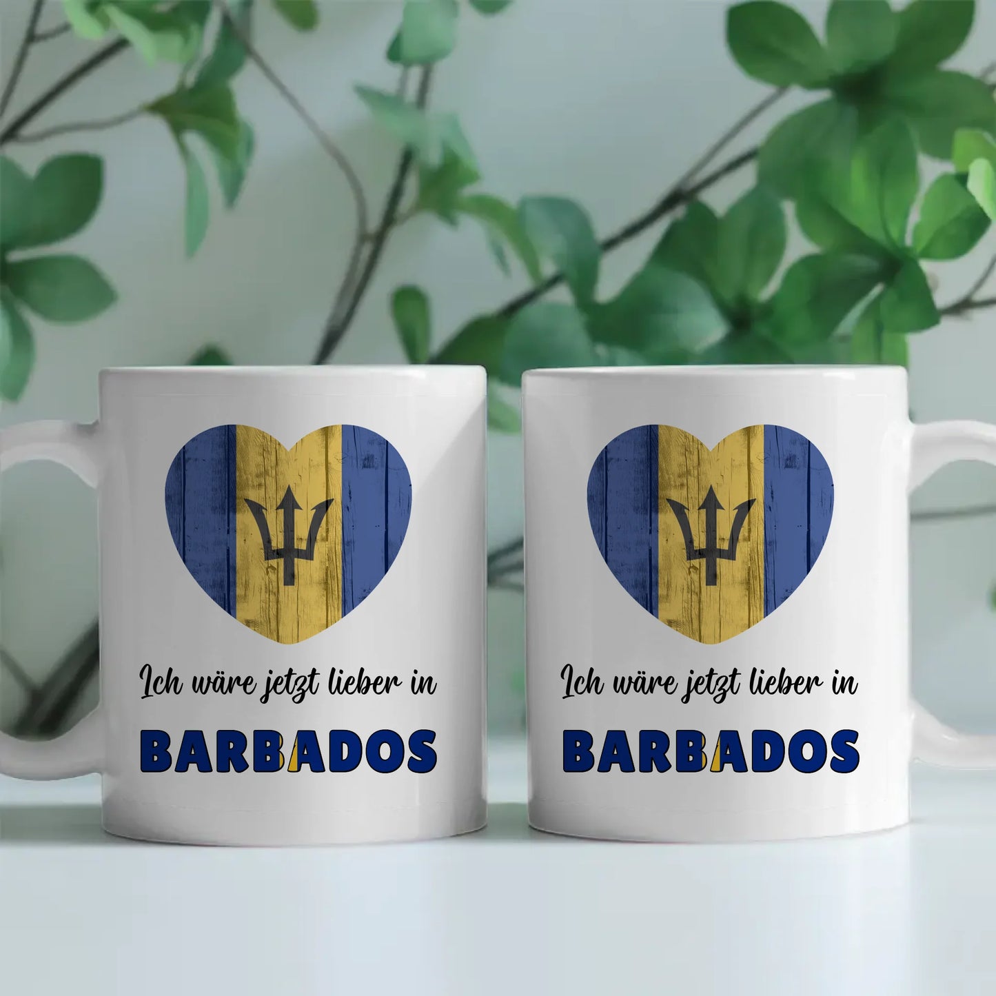 Kaffetasse Wäre jetzt lieber in Barbados Tasse Lustig