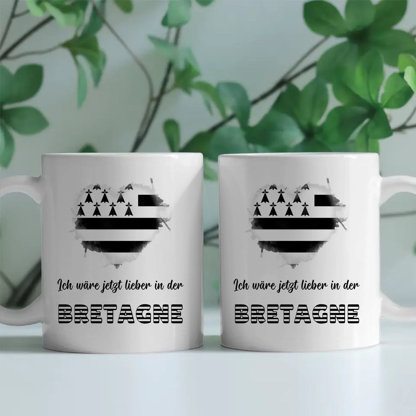 Kaffetasse Wäre jetzt lieber in Bretagne Tasse Lustig