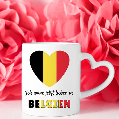 Kaffetasse Wäre jetzt lieber in Belgien Tasse Lustig