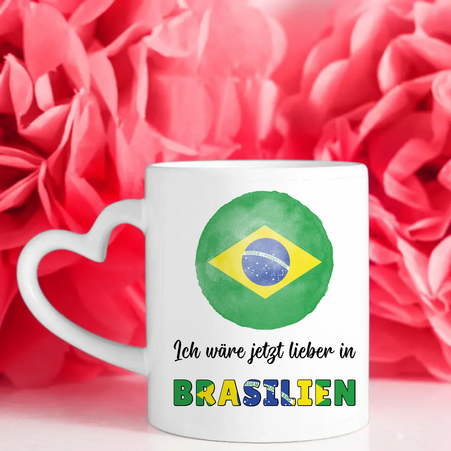 Kaffetasse Wäre jetzt lieber in Brasilien Tasse Lustig