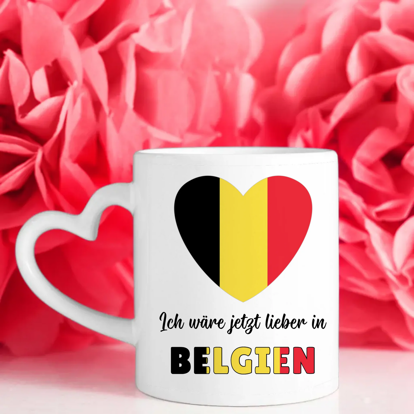 Kaffetasse Wäre jetzt lieber in Belgien Tasse Lustig