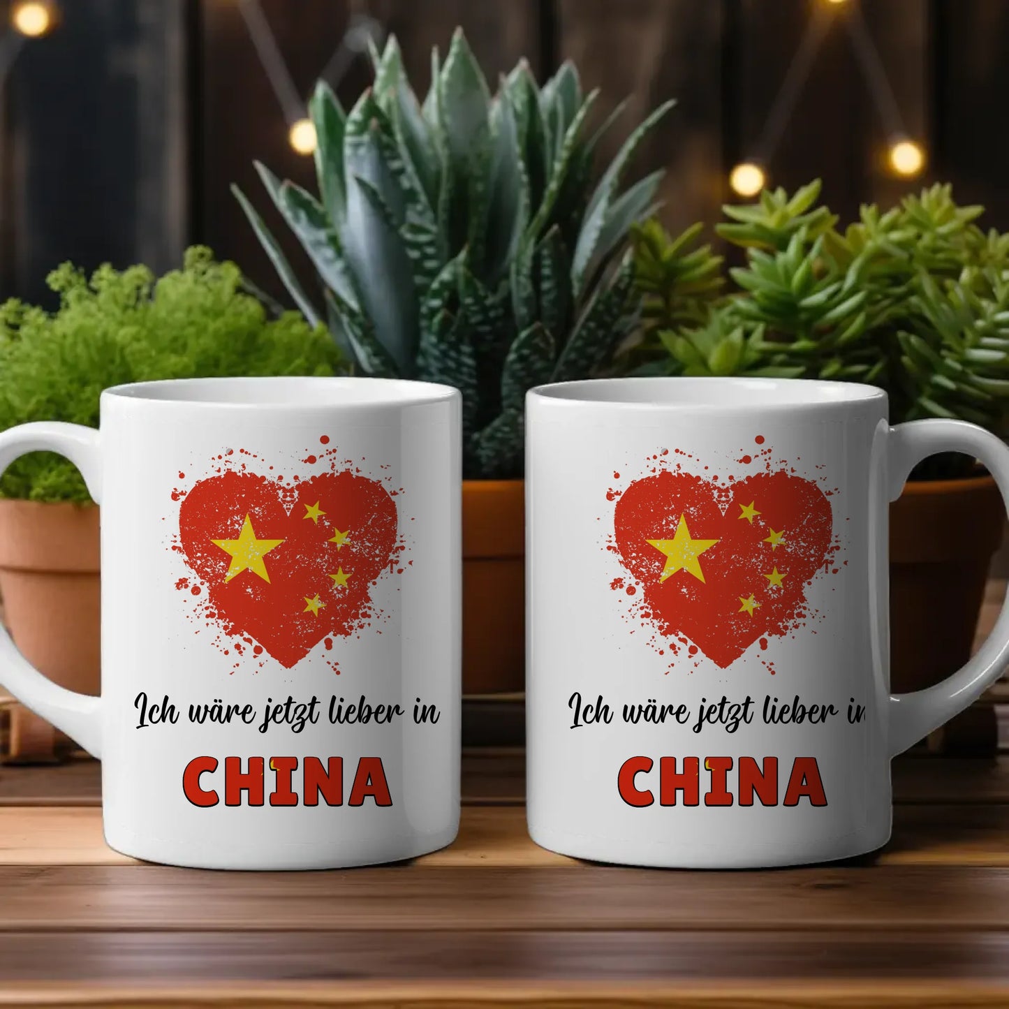 Kaffetasse Wäre jetzt lieber in China Tasse Lustig