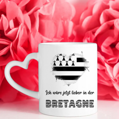Kaffetasse Wäre jetzt lieber in Bretagne Tasse Lustig