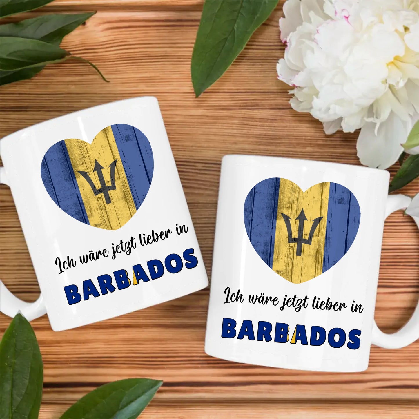 Kaffetasse Wäre jetzt lieber in Barbados Tasse Lustig