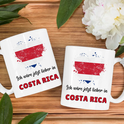 Kaffetasse Wäre jetzt lieber in Costa Rica Tasse Lustig