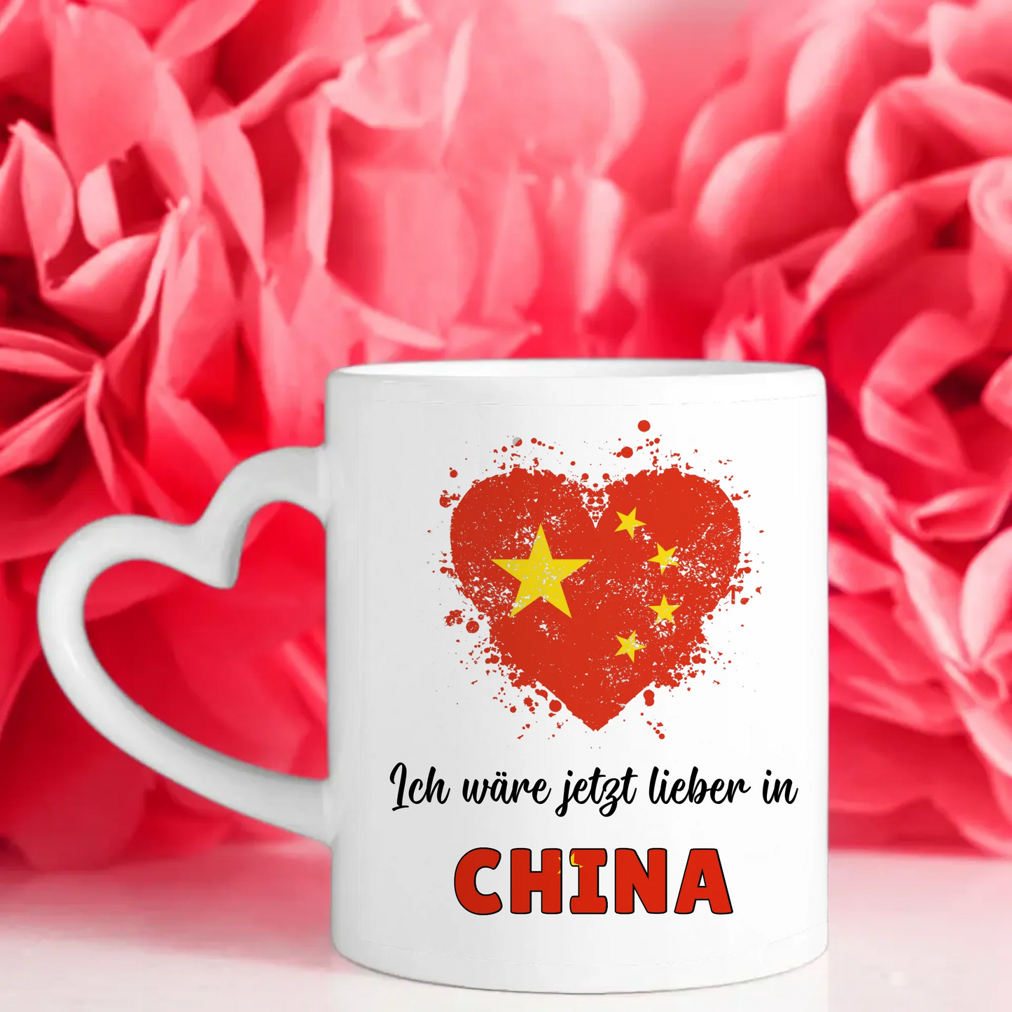 Kaffetasse Wäre jetzt lieber in China Tasse Lustig