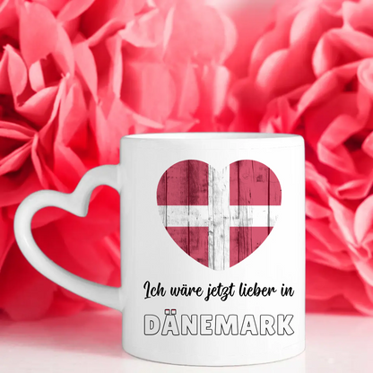 Kaffetasse Wäre jetzt lieber in Dänemark Tasse Lustig