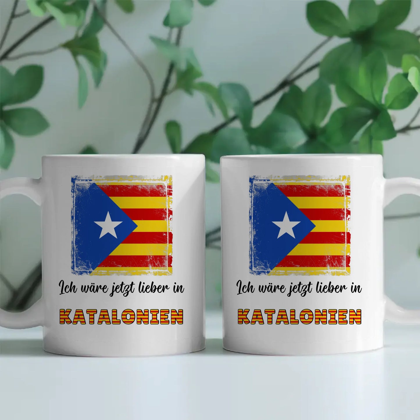 Kaffetasse Wäre jetzt lieber in Estelada Blava Katalonien Tasse Lustig