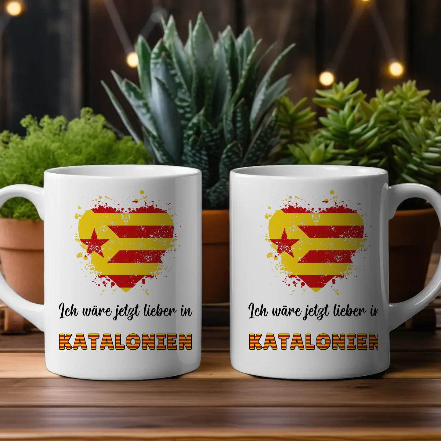 Kaffetasse Wäre jetzt lieber in Estelada Roja Katalonien Tasse Lustig