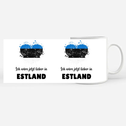 Kaffetasse Wäre jetzt lieber in Estland Tasse Lustig