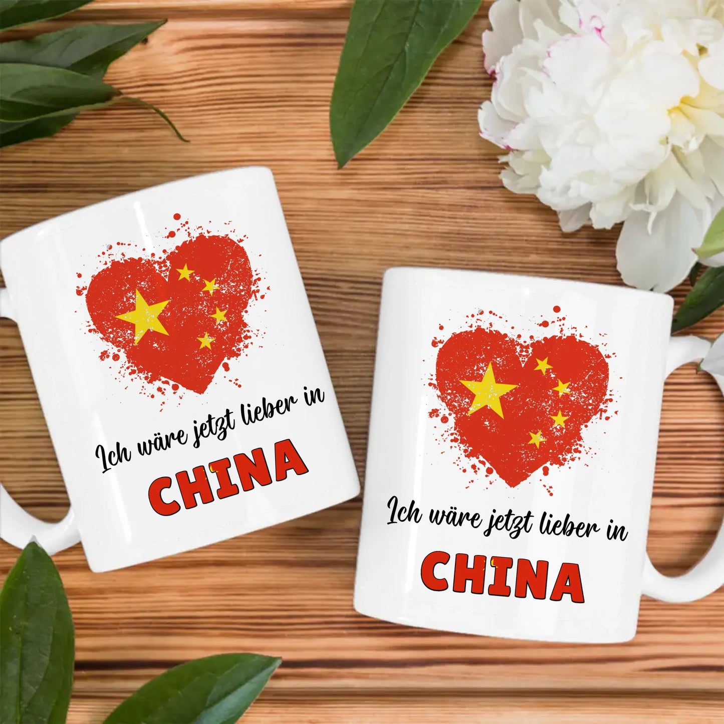 Kaffetasse Wäre jetzt lieber in China Tasse Lustig