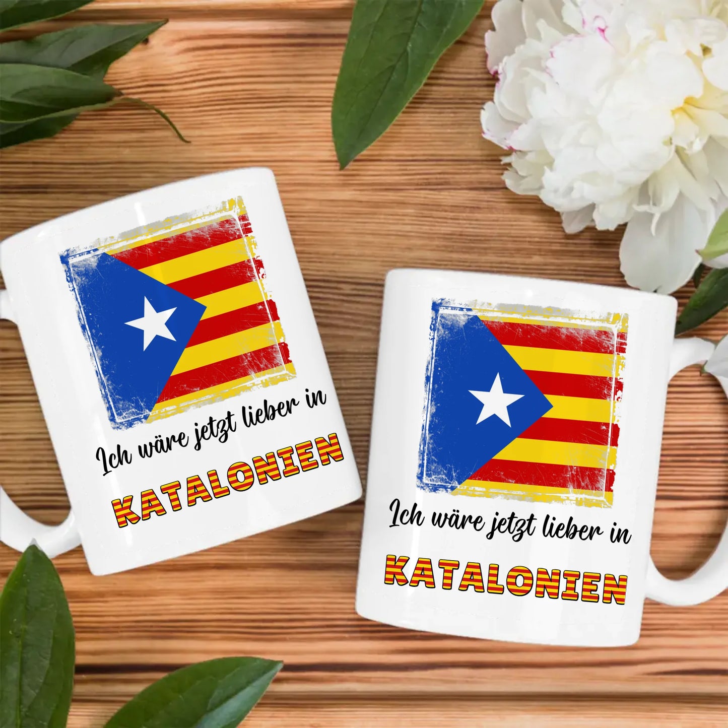 Kaffetasse Wäre jetzt lieber in Estelada Blava Katalonien Tasse Lustig
