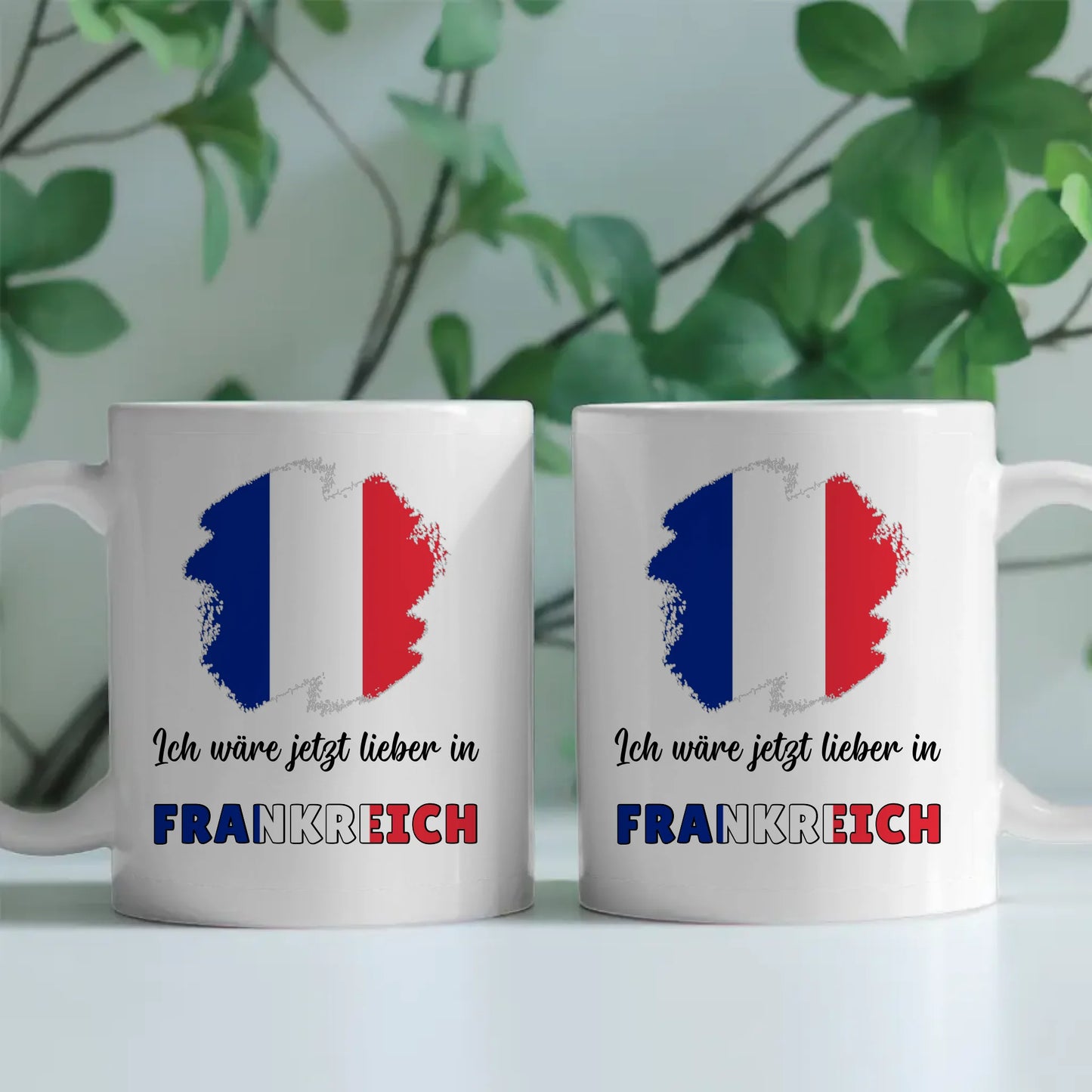 Kaffetasse Wäre jetzt lieber in Frankreich Tasse Lustig