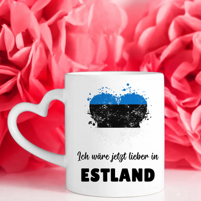 Kaffetasse Wäre jetzt lieber in Estland Tasse Lustig