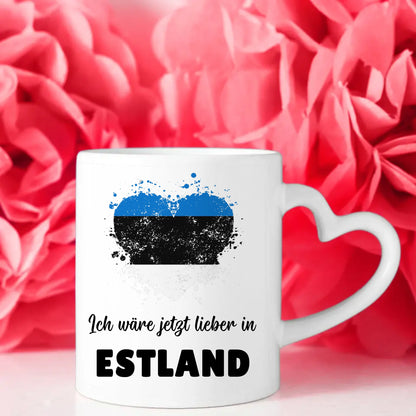 Kaffetasse Wäre jetzt lieber in Estland Tasse Lustig