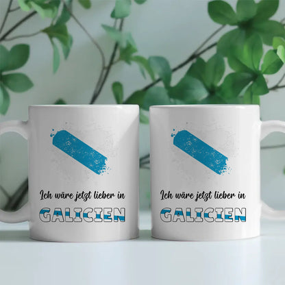Kaffetasse Wäre jetzt lieber in Galicien Tasse Lustig