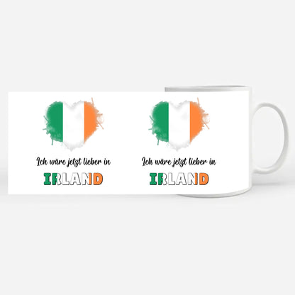 Kaffetasse Wäre jetzt lieber in Irland Tasse Lustig