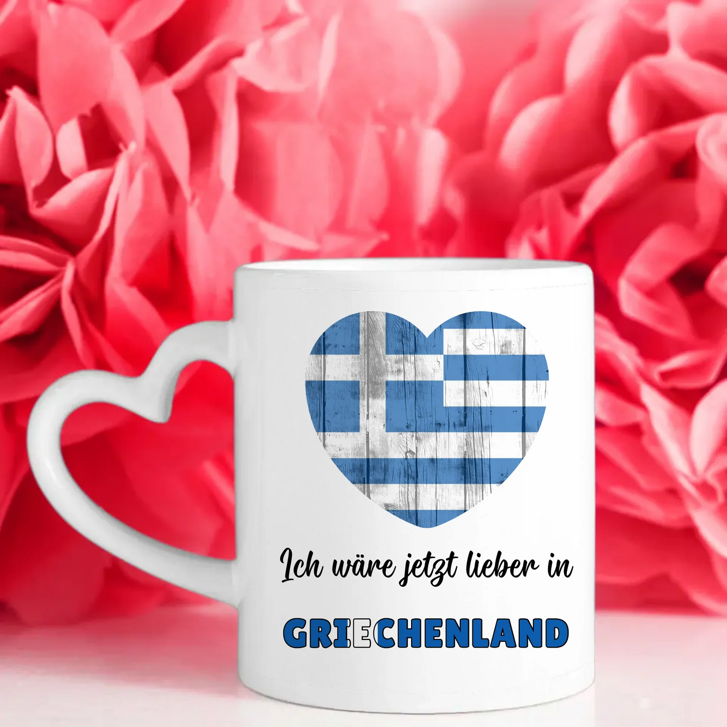 Kaffetasse Wäre jetzt lieber in Griechenland Tasse Lustig