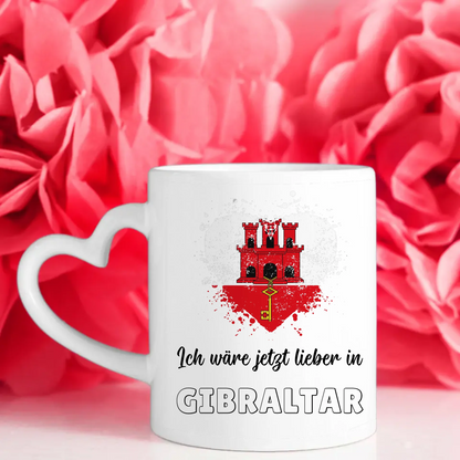 Kaffetasse Wäre jetzt lieber in Gibraltar Tasse Lustig