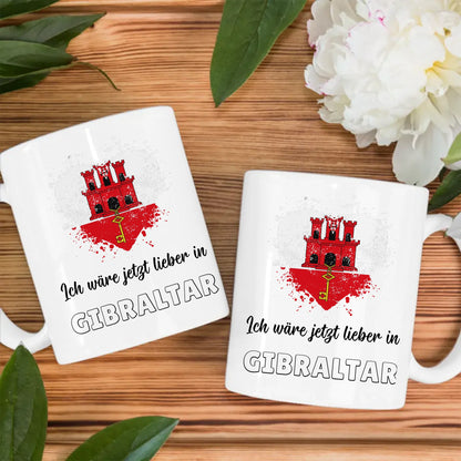 Kaffetasse Wäre jetzt lieber in Gibraltar Tasse Lustig