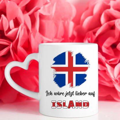 Kaffetasse Wäre jetzt lieber in Island Tasse Lustig