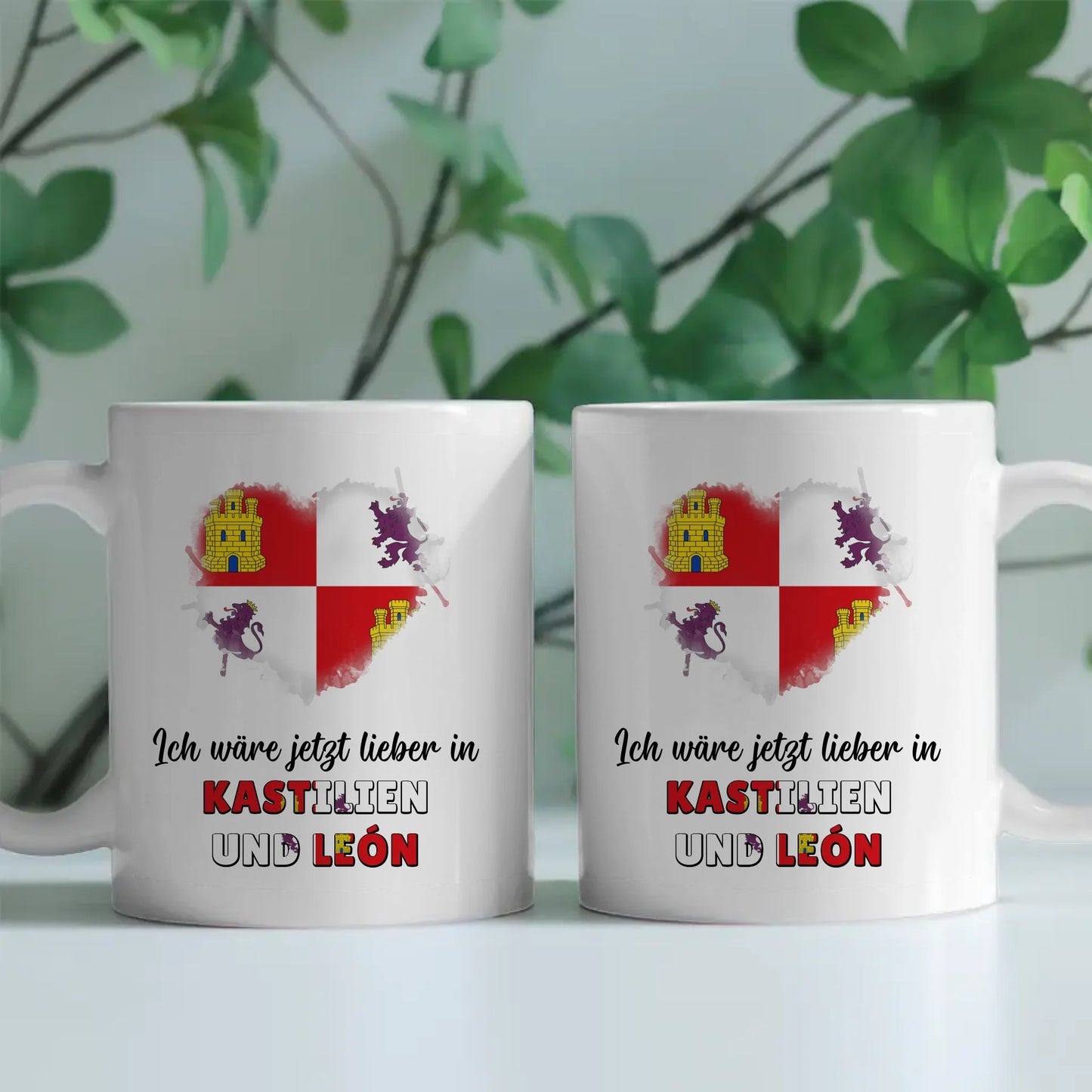 Kaffetasse Wäre jetzt lieber in Kastilien und León Tasse Lustig