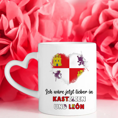 Kaffetasse Wäre jetzt lieber in Kastilien und León Tasse Lustig
