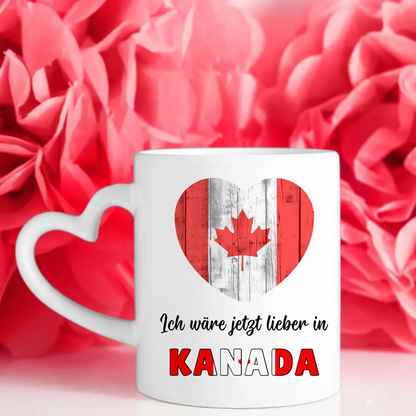 Kaffetasse Wäre jetzt lieber in Kanada Tasse Lustig