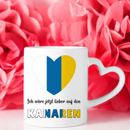 Kaffetasse Wäre jetzt lieber in Kanaren Tasse Lustig