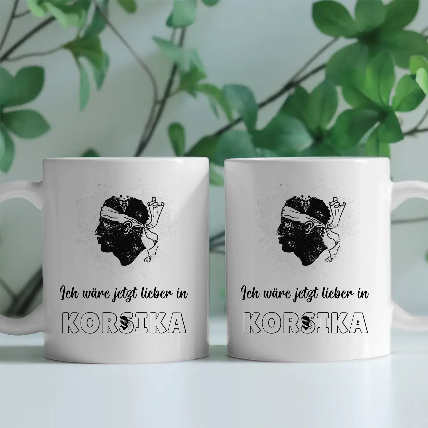 Kaffetasse Wäre jetzt lieber in Korsika Tasse Lustig
