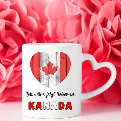 Kaffetasse Wäre jetzt lieber in Kanada Tasse Lustig