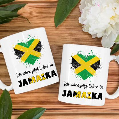 Kaffetasse Wäre jetzt lieber in Jamaika Tasse Lustig