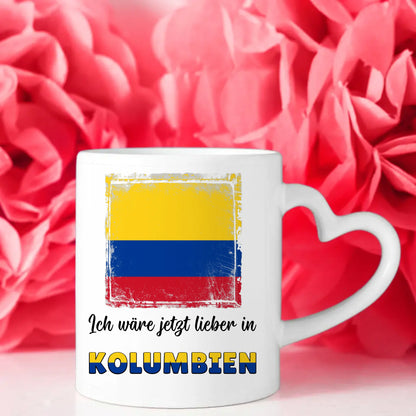 Kaffetasse Wäre jetzt lieber in Kolumbien Tasse Lustig