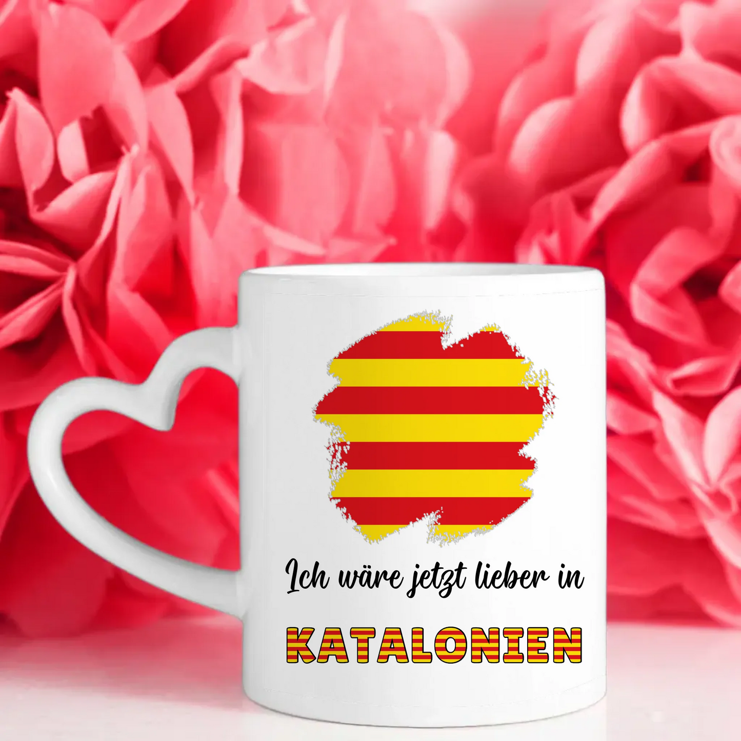 Kaffetasse Wäre jetzt lieber in Katalonien Tasse Lustig