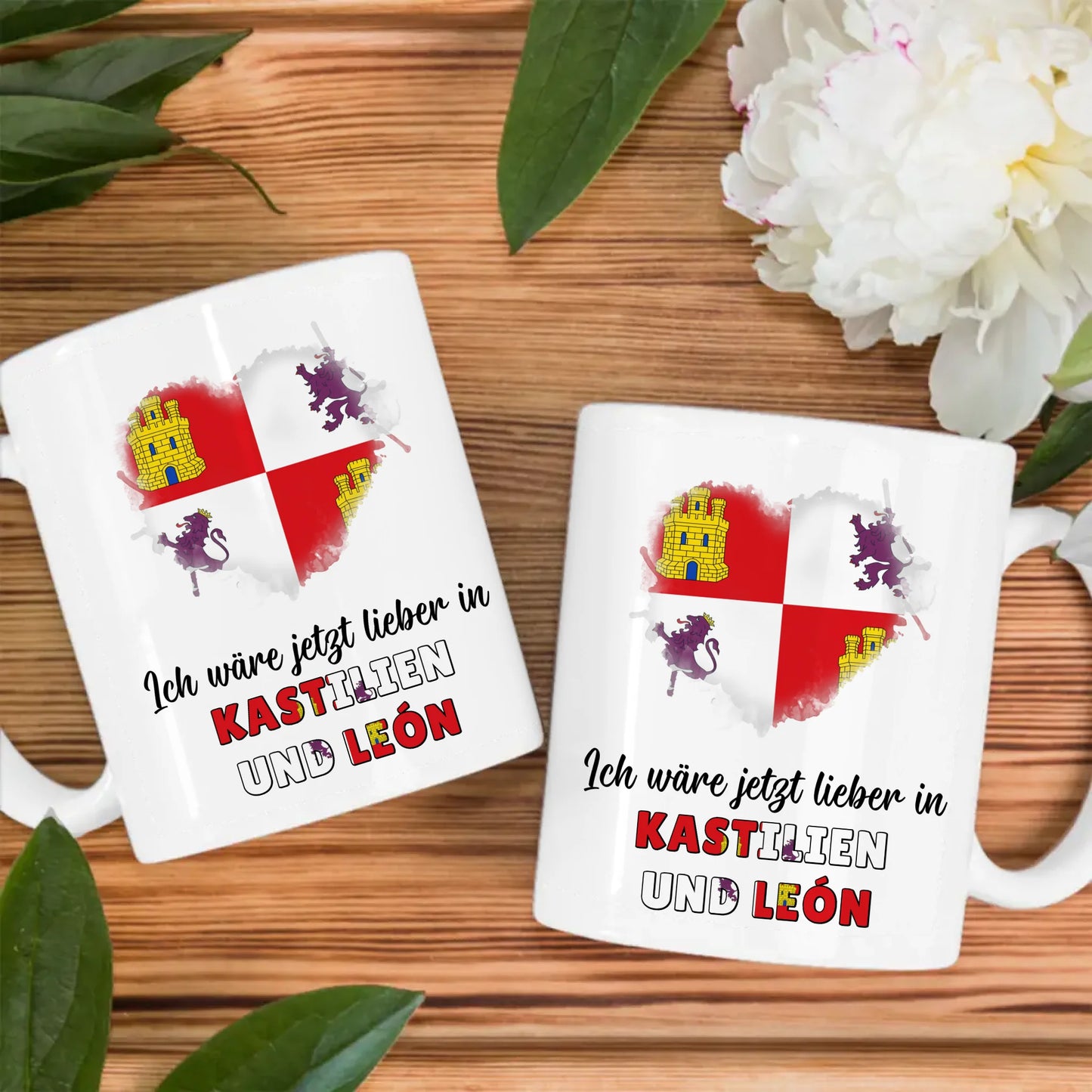 Kaffetasse Wäre jetzt lieber in Kastilien und León Tasse Lustig