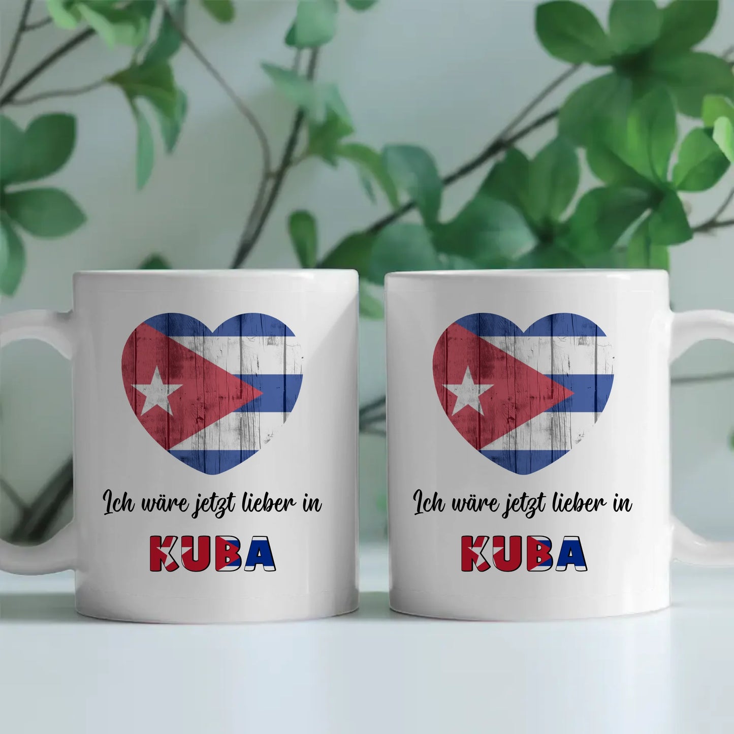 Kaffetasse Wäre jetzt lieber in Kuba Tasse Lustig