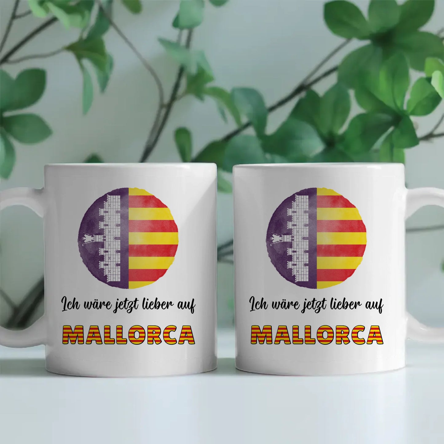 Kaffetasse Wäre jetzt lieber in Mallorca Tasse Lustig